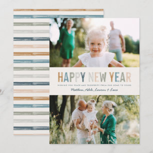 Classy Colorful multi-foto, nieuwe jaren kaart