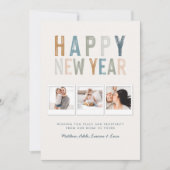 Classy Colorful multi-foto, nieuwe jaren kaart (Voorkant)