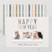 Classy Colorful multi-foto, nieuwe jaren kaart (Voorkant / Achterkant)