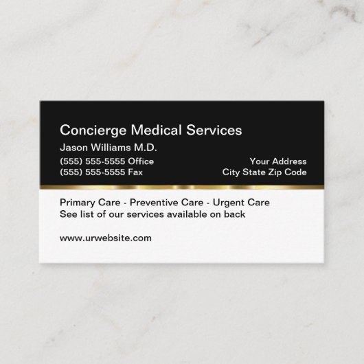 Classy Concierge Medical Services Visitekaartje (Voorkant)
