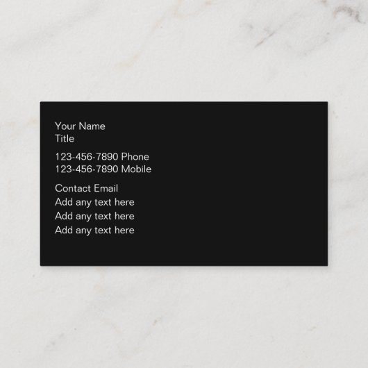 Classy Conciërge Medische Visitekaartjes (Achterkant)