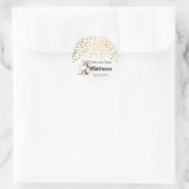 Classy Confetti gouden Stippen Ronde Sticker (Tas)