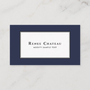 Classy Conservatief Elegant Marine Blauw Professio Visitekaartje