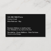 Classy Constructie Thema Visitekaartjes (Achterkant)