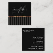 Classy Consultant Professional Vierkante Visitekaartje (Voorkant / Achterkant)