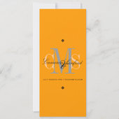 Classy + Contemedhedendaags Monogram Weddenschappe Kaart (Voorkant)