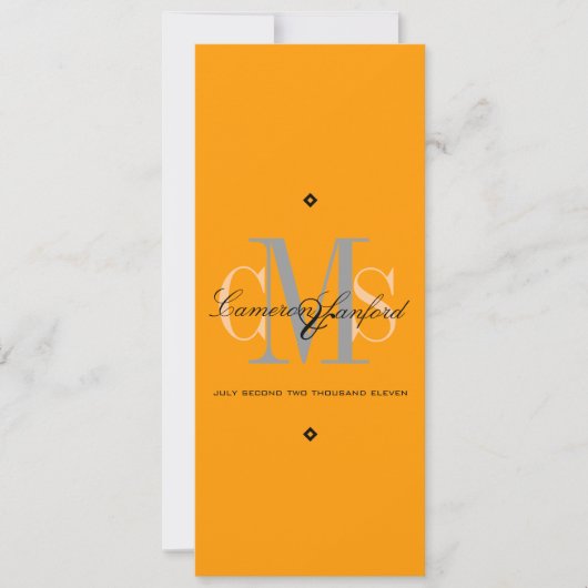 Classy + Contemedhedendaags Monogram Weddenschappe Kaart (Voorkant)