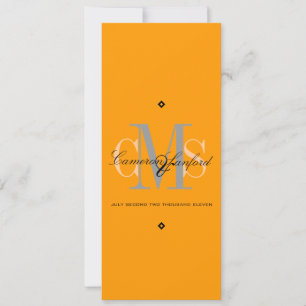 Classy + Contemedhedendaags Monogram Weddenschappe Kaart