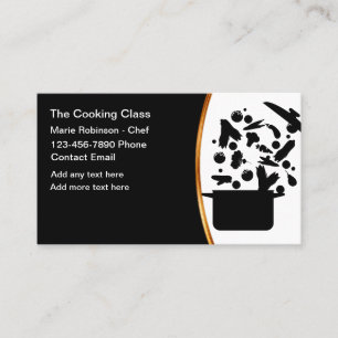 Classy Cooking Class Chef Visitekaartjes. Visitekaartje