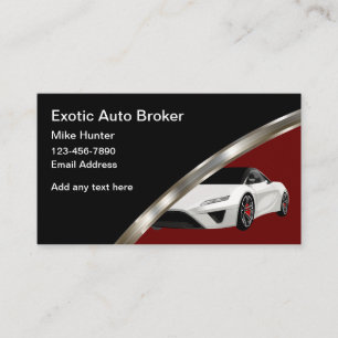 Classy Cool Auto Broker Exotische Auto Visitekaart Visitekaartje