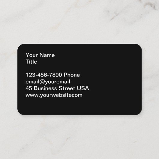 Classy Cool Automotive Business Cards Design Visitekaartje (Achterkant)