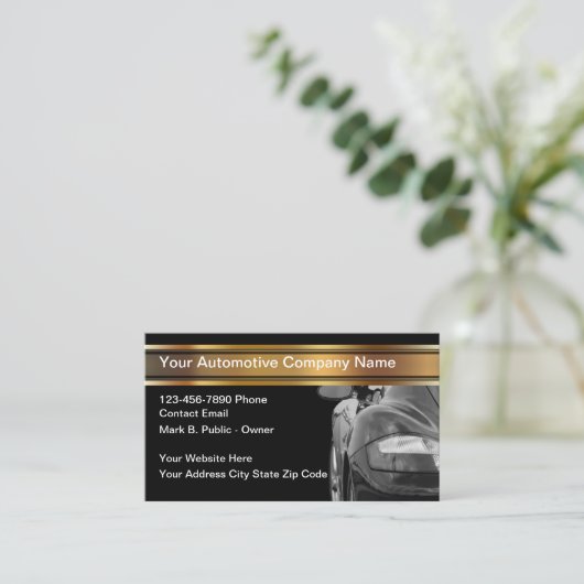 Classy Cool Automotive Visitekaartjes Design (Staand voorkant)
