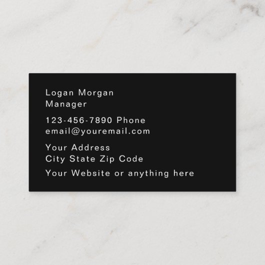 Classy & Cool Construction Tools Illustration Visitekaartje (Achterkant)