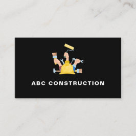 Classy & Cool Construction Tools Illustration Visitekaartje