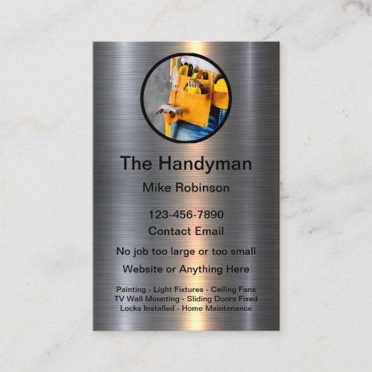 Classy Cool Handyman Visitekaartjes (Voorkant)