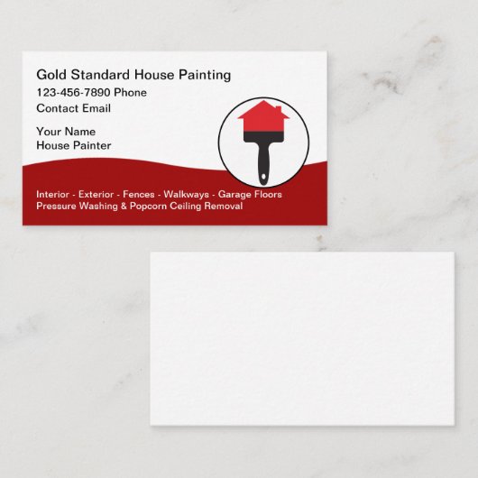 Classy Cool House Painter Visitekaartje (Voorkant / Achterkant)