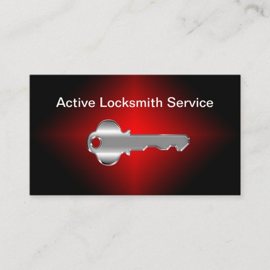 Classy Cool Locksmith House Sleutelthema Visitekaartje (Voorkant)