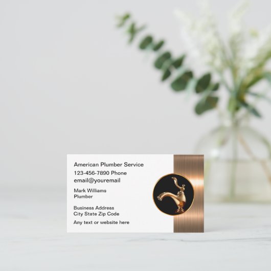 Classy Cool Plumbing Service-Visitekaartjes Visitekaartje (Staand voorkant)