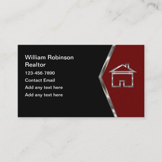 Classy Cool Realtor Vastgoed Visitekaartje (Voorkant)