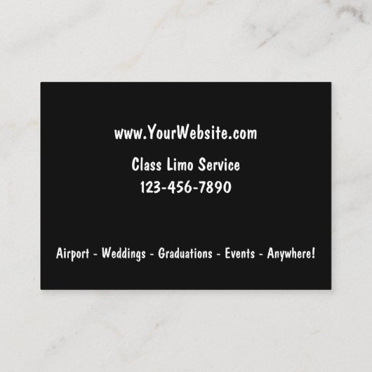 Classy Cool Taxi Visitekaartjes (Achterkant)