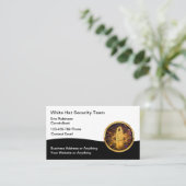 Classy Cool White Pet Beveiliging Visitekaartjes (Staand voorkant)