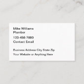 Classy Copper Band Graphic Plumber Visitekaartjes (Achterkant)