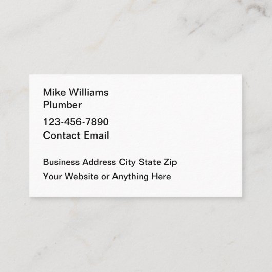 Classy Copper Band Graphic Plumber Visitekaartjes (Achterkant)
