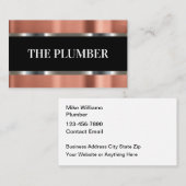 Classy Copper Band Graphic Plumber Visitekaartjes (Voorkant / Achterkant)