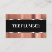 Classy Copper Band Graphic Plumber Visitekaartjes (Voorkant)
