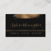 Classy Copper Metallic Folie Paint Stroke Visitekaartje (Achterkant)