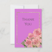 Classy Corner Floral & Glitter Confetti Birthday Bedankkaart (Voorkant)