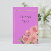 Classy Corner Floral & Glitter Confetti Birthday Bedankkaart (Staand voorkant)