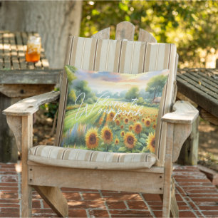 Classy Country Cottage Floral Art Schilderij Buitenkussen