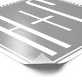 Classy Couples initialen | Wit en grijs Foto Afdruk (Hoek)