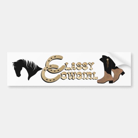 Classy Cowgirl BUMPERSTICKER (Voorkant)