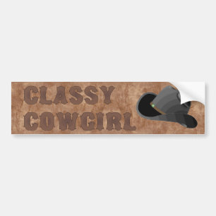 Classy CowGirl-BUMPERSTICKER Bumpersticker