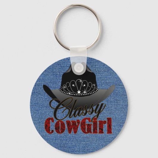 Classy Cowgirl Rodeo Queen Sleutelhanger (Voorkant)