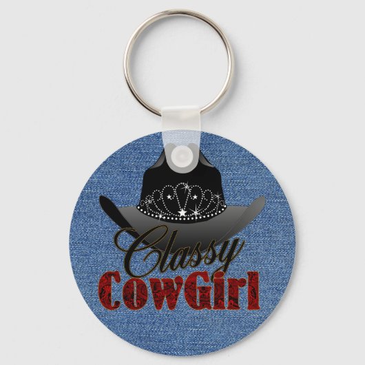 Classy Cowgirl Rodeo Queen Sleutelhanger (MRK-Revi (Voorkant)