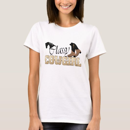 Classy Cowgirl Westerne T-shirt (Voorkant)