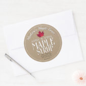 Classy Craft Maple Stroop Label met Rood Blad (Envelop)
