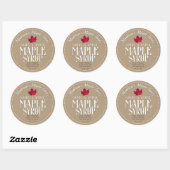 Classy Craft Maple Stroop Label met Rood Blad (Vel)