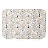 Classy Cream & White Palmettos Art Deco Patroon Badmat (Voorkant)