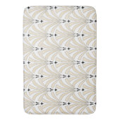 Classy Cream & White Palmettos Art Deco Patroon Badmat (Voorkant Verticaal)