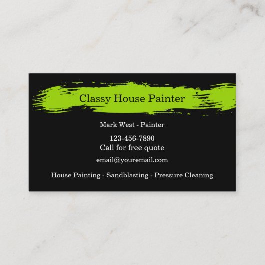 Classy Creative House Painter Visitekaartje (Voorkant)