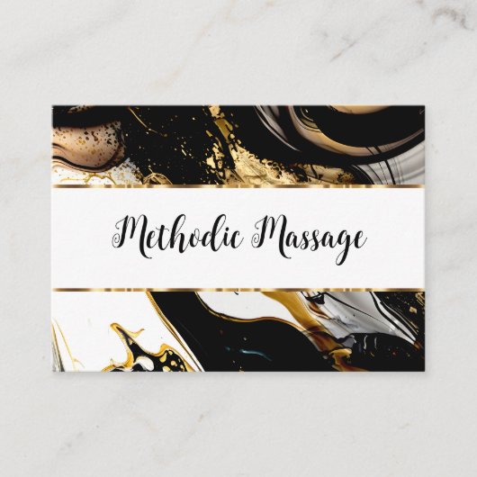 Classy Creative Massage Therapeut Visitekaartjes (Voorkant)