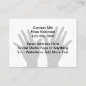 Classy Creative Massage Therapeut Visitekaartjes (Achterkant)