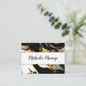 Classy Creative Massage Therapeut Visitekaartjes (Staand voorkant)