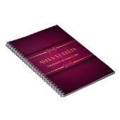 Classy crimson mandala Elegant Professional Notitieboek (Rechterzijde)