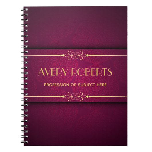 Classy crimson mandala Elegant Professional Notitieboek (Voorkant)