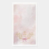 Classy Crown Pink Bow Quinceanera Custom Servet (Voorkant)